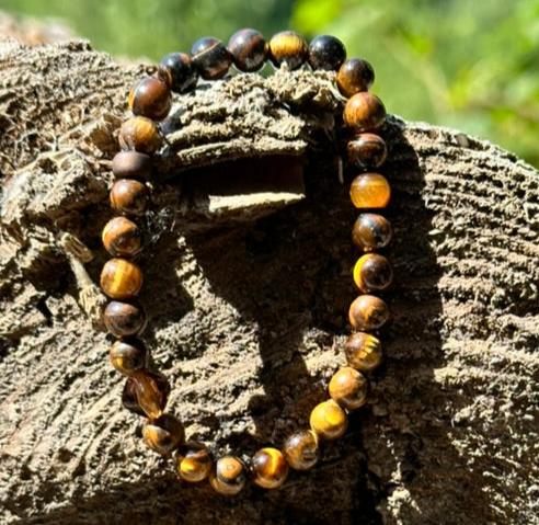 Tiger's Eye, 6mm bead gemstone bracelet