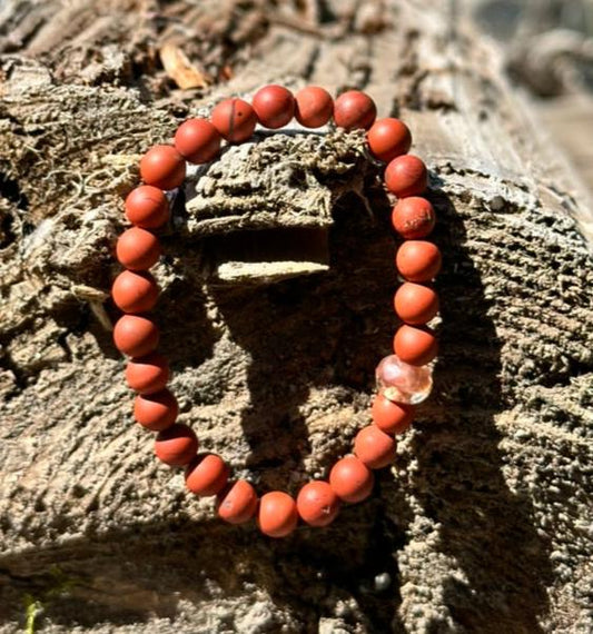 Red Jasper, 6mm bead gemstone bracelet