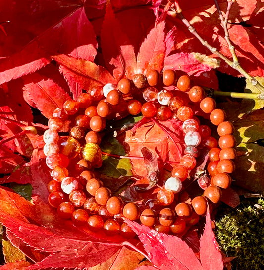 4 Elements Series Trio: Fire 3: Red Fire Agate, Red Jasper, Carnelian